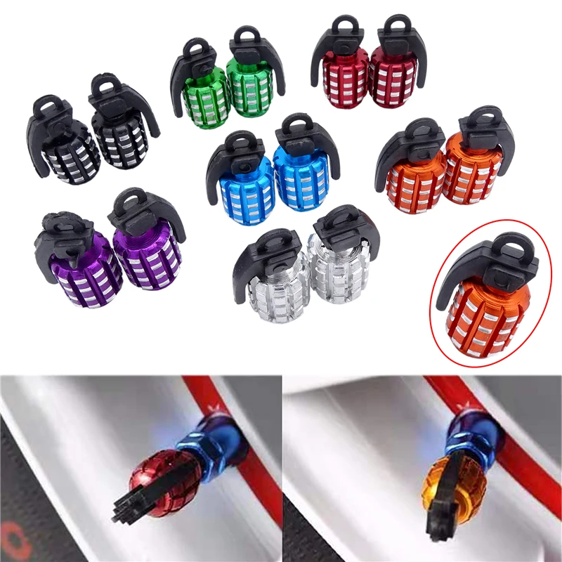 2 Pcs Grenad styling Universal Aluminum Alloy Car Truck Motorcycle Accessories Grenade Wheel Tyre Valve Stem Caps Bike Bicycle
2 Pcs Grenad styling Universal Aluminum Alloy Car Truck Motorcycle Accessories Grenade Wheel Tyre Valve Stem Caps Bike Bicycle