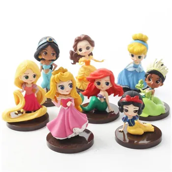 8pcs/lot Q Posket princesses figure Toys Dolls Tiana Snow White Rapunzel Ariel Cinderella Belle Mermaid PVC Figures toys 
8pcs/lot Q Posket princesses figure Toys Dolls Tiana Snow White Rapunzel Ariel Cinderella Belle Mermaid PVC Figures toys