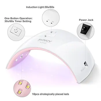 SUNUV 24W UV Light LED Nail Dryer Curing Lamp for Fingernail & Toenail Gels Based Polishes with Sensor, 30s 60s Timer SUN9C (Pin
SUNUV 24W UV Light LED Nail Dryer Curing Lamp for Fingernail & Toenail Gels Based Polishes with Sensor, 30s 60s Timer SUN9C (Pin