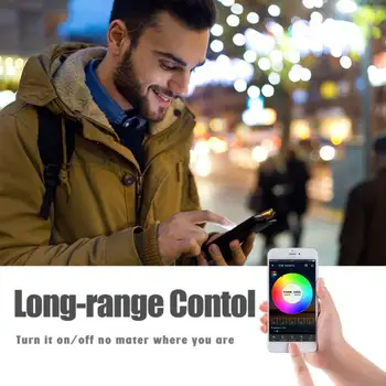 Super Bright RGBCW Smart Light Bulb LED Lamp Bedroom Wake-Up Lights Home APP Control Durable 7W E27 Bar Party Wireless LED Bulb
Super Bright RGBCW Smart Light Bulb LED Lamp Bedroom Wake-Up Lights Home APP Control Durable 7W E27 Bar Party Wireless LED Bulb