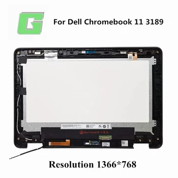 

11.6'' For Dell Chromebook 11 3189 IPS LCD Display Touch Screen Glass Digitizer Assembly +Bezel B116XAB01.2 KG3NX 4WT7Y G7D84