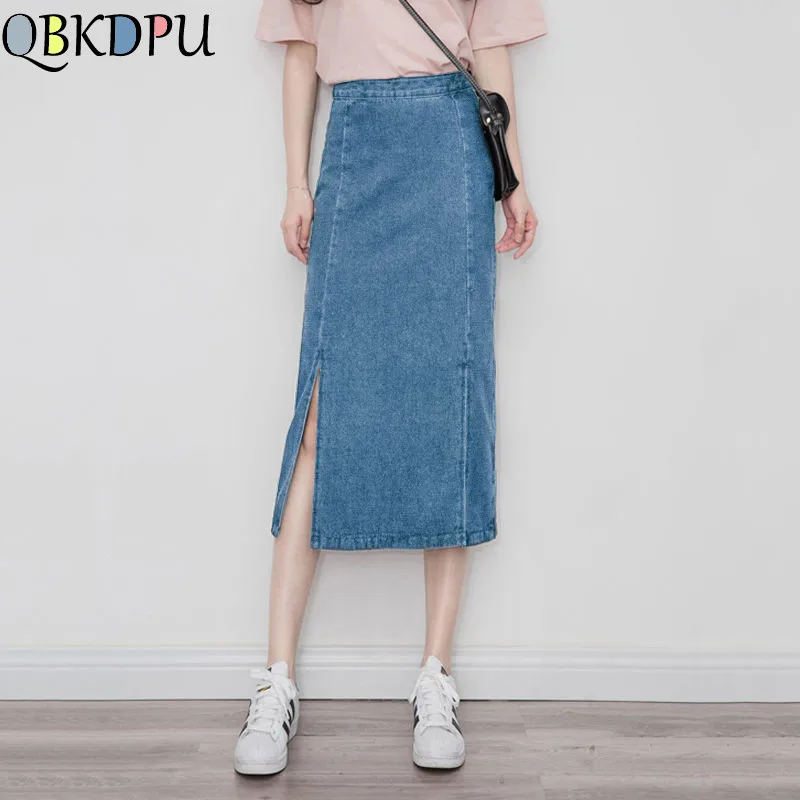 Faldas Mujer Moda 2020 Female Plus Size High Waist Split Long Denim Skirt Women Casual Pencil Bodycon Jean Skirts Streetwear
Faldas Mujer Moda 2020 Female Plus Size High Waist Split Long Denim Skirt Women Casual Pencil Bodycon Jean Skirts Streetwear
