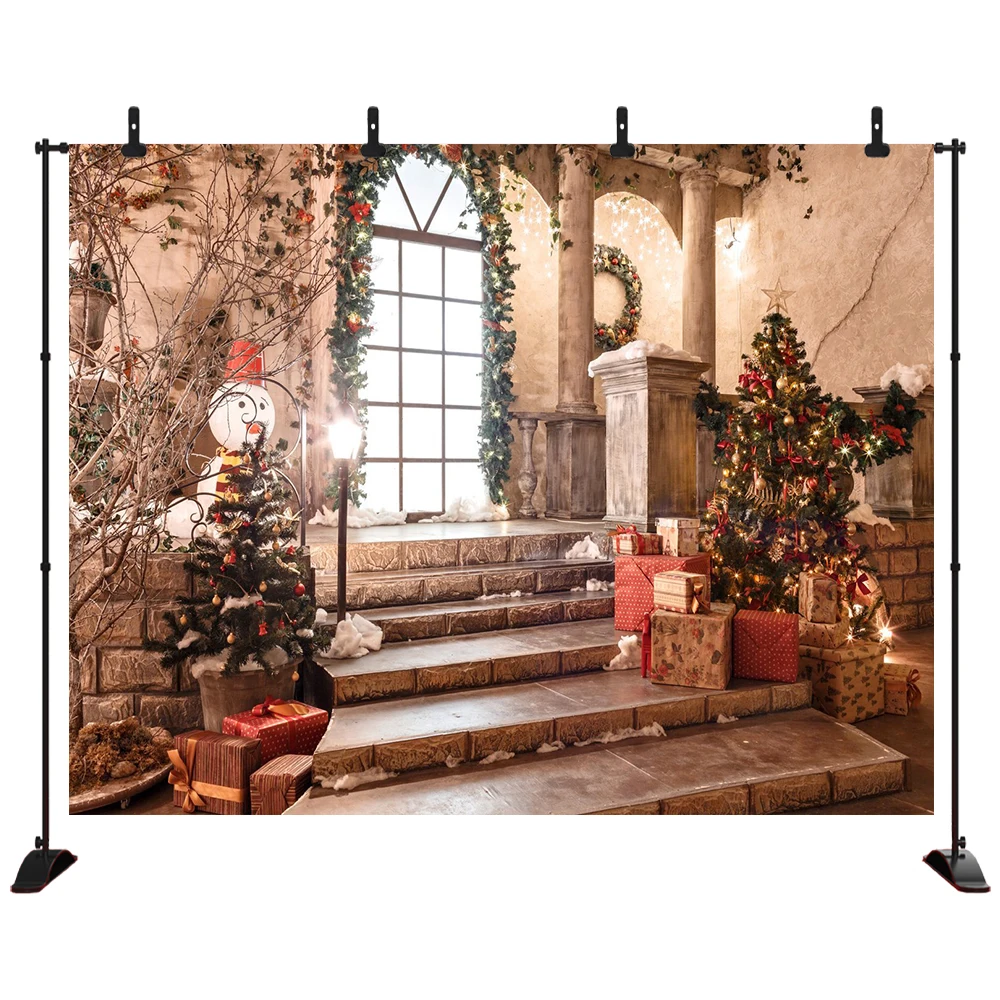 Christmas Themed Backdrop castle Christmas tree Gifts snowman Decorations Xmas Party Supplies Family Photos Background Banner
Christmas Themed Backdrop castle Christmas tree Gifts snowman Decorations Xmas Party Supplies Family Photos Background Banner