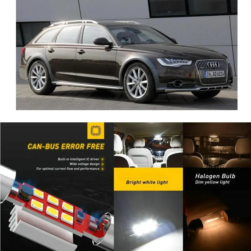 LED Interior Car Lights For Audi A6 Allroad 4GH 4GJ Interior rear trunk glove box make-up mirror lighting error free
LED Interior Car Lights For Audi A6 Allroad 4GH 4GJ Interior rear trunk glove box make-up mirror lighting error free