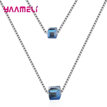 Simple Geometric 925 Sterling Silver Multi Layer Chokers Necklaces for Women Jewelry Square Female Pendant Necklace
Simple Geometric 925 Sterling Silver Multi Layer Chokers Necklaces for Women Jewelry Square Female Pendant Necklace
