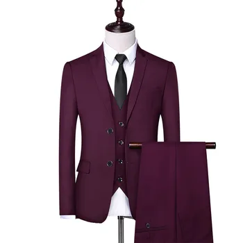 Business Casual Suit with Two Button for Man Singer Hosted Stage Blazer Three-piece Evening Party Dress Male Slim Fit Talicaot
Business Casual Suit with Two Button for Man Singer Hosted Stage Blazer Three-piece Evening Party Dress Male Slim Fit Talicaot