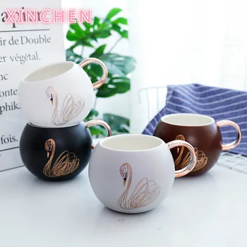 XINCHEN Creative Gold Swan Ceramic Coffee Mug Porcelain Juice Drinking Cup Coffee Milk Tea Cup
XINCHEN Creative Gold Swan Ceramic Coffee Mug Porcelain Juice Drinking Cup Coffee Milk Tea Cup