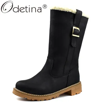 Odetina Women Round Toe Slip On Keep Warm Block Low Heel Mid Calf Boots Lady Buckle Strap Platform Thick Fur Winter Snow Boot
Odetina Women Round Toe Slip On Keep Warm Block Low Heel Mid Calf Boots Lady Buckle Strap Platform Thick Fur Winter Snow Boot