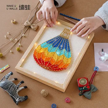 Creative Diy Handmade Nail Painting Kit with Frame Winding Painting Decoration Gift Wall Art Painting for Living Room Decor 
Creative Diy Handmade Nail Painting Kit with Frame Winding Painting Decoration Gift Wall Art Painting for Living Room Decor