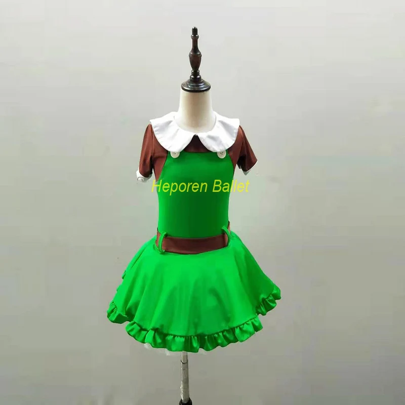 

New Arrival Swan Ballet Dress For Competitio Emerald Color, Professional children ballet tutu for Green Elf stage performance
