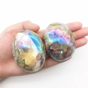 Beautiful 1PC Electroplated Aura Natural Cherry Agate Raw Palmstone with Ornaments Energy Stone Healing Natural Quartz Crystals
Beautiful 1PC Electroplated Aura Natural Cherry Agate Raw Palmstone with Ornaments Energy Stone Healing Natural Quartz Crystals
