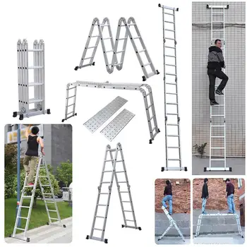 Folding Ladder 15.5FT Step All-Rustproof Aluminum Alloy Folding Scaffold Step Ladder Multi-use DIY Escalera Plegable стремянка
Folding Ladder 15.5FT Step All-Rustproof Aluminum Alloy Folding Scaffold Step Ladder Multi-use DIY Escalera Plegable стремянка