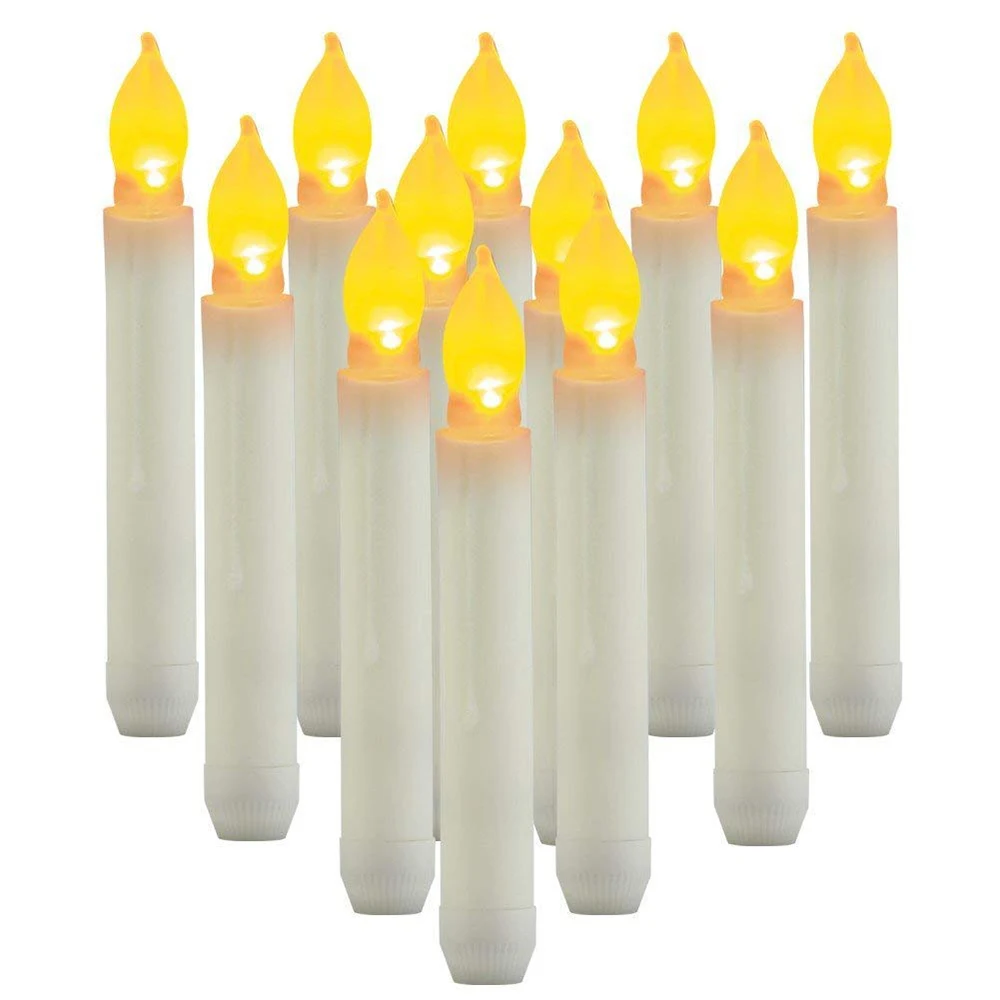 

Halloween Christmas Candle Electronic Flameless LED Candle Lights Night Lamp for Church Wedding Birthday Party Christmas Dinner