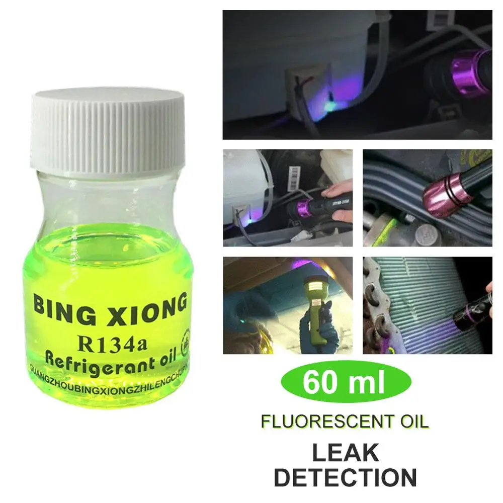 Fluorescence Oil With Fluorescent Leak Detection Leak Test UV Dye for Detection Of Air Conditioning for Car A/C Pipeline Repair
Fluorescence Oil With Fluorescent Leak Detection Leak Test UV Dye for Detection Of Air Conditioning for Car A/C Pipeline Repair