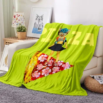 Pizza/Cat Fleece Blanket Green Background Flannel Blanket 3D Print For Living Room Fluffy Blanket Home Textile Throw Blanket
Pizza/Cat Fleece Blanket Green Background Flannel Blanket 3D Print For Living Room Fluffy Blanket Home Textile Throw Blanket