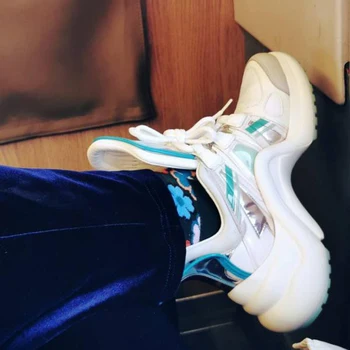 New Color Fashion Female Sneakers Blue/Pink Lace Up Design Shoes Mix Color Spring Thick Heel Casual Women Shoes 
New Color Fashion Female Sneakers Blue/Pink Lace Up Design Shoes Mix Color Spring Thick Heel Casual Women Shoes