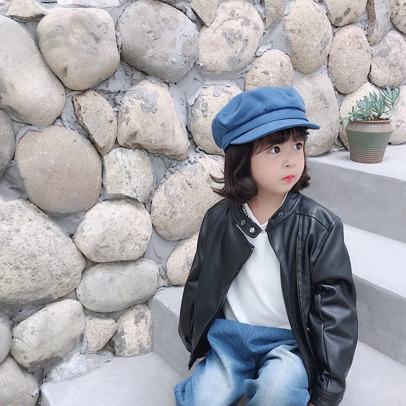 New autumn Korean style long-sleeved short section locomotive PU Motorcycle jacket outerwear coat with two buckle for girls
New autumn Korean style long-sleeved short section locomotive PU Motorcycle jacket outerwear coat with two buckle for girls