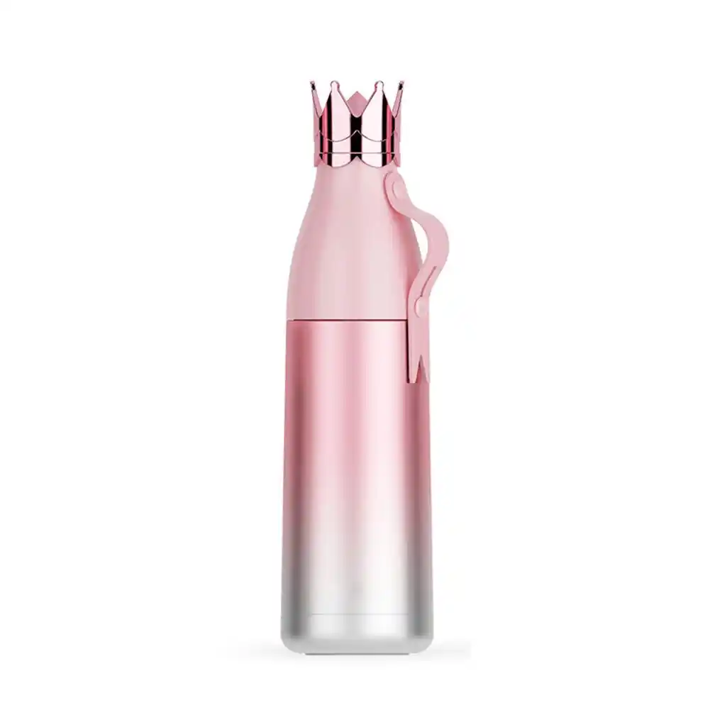 water bottle gradient color vacuumwater bottle with crown cup