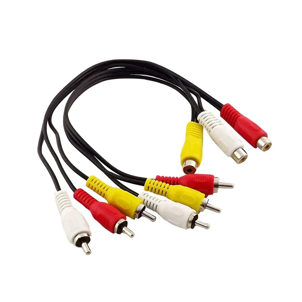 1x 3RCA Female Jack to 6RCA Male Plug Female to Male Y Splitter Audio Video AV Adapter Connector Cable 30cm/1ft
1x 3RCA Female Jack to 6RCA Male Plug Female to Male Y Splitter Audio Video AV Adapter Connector Cable 30cm/1ft
