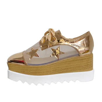 2020 new women's shoes lace-up mesh star deep-mouth wedges high-heel platform shoes
2020 new women's shoes lace-up mesh star deep-mouth wedges high-heel platform shoes