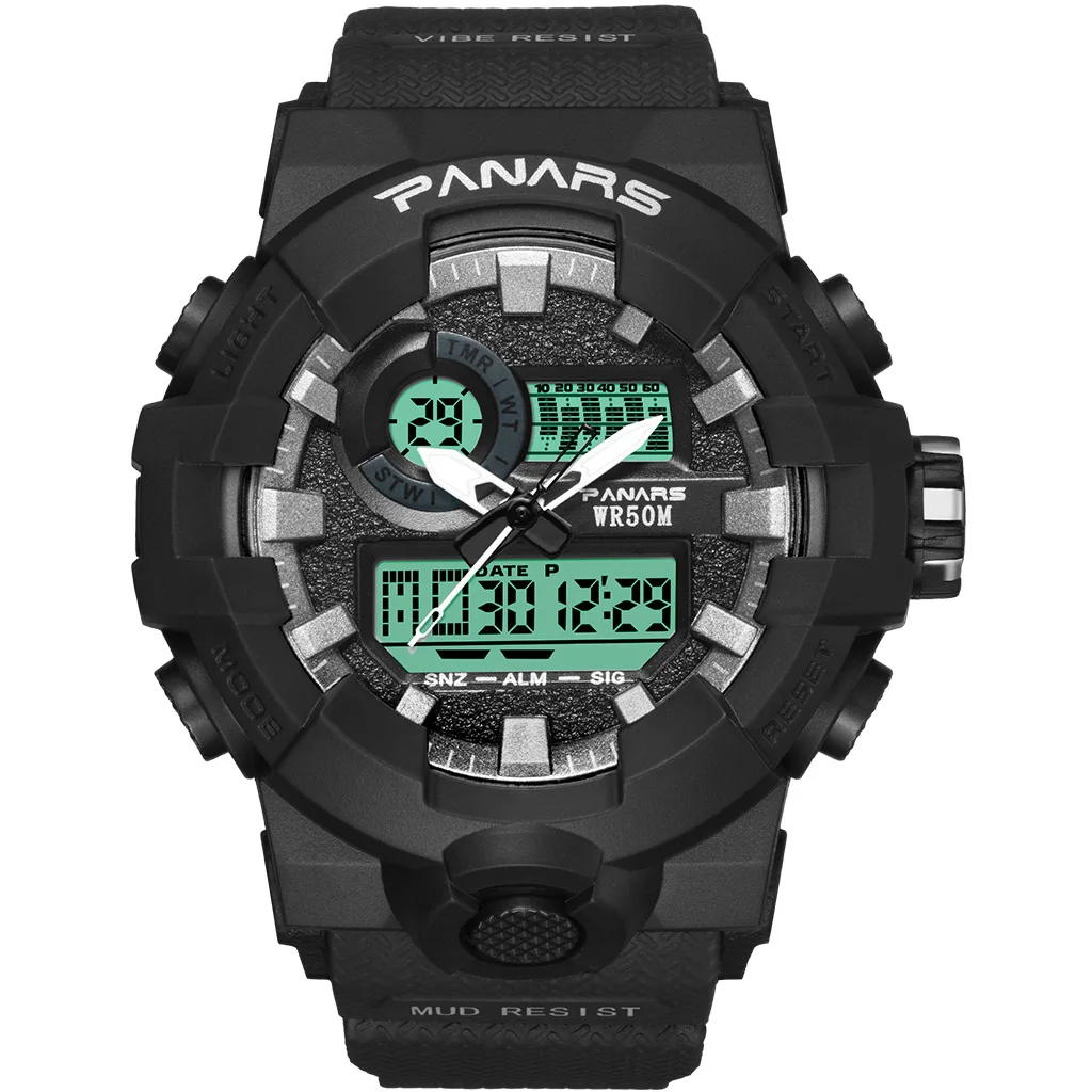 Watches For Men Free Shipping 50m Waterproof Wrist Watch Mens Quartz Clock Digital Dual Display Sports Men's Watches Military
Watches For Men Free Shipping 50m Waterproof Wrist Watch Mens Quartz Clock Digital Dual Display Sports Men's Watches Military