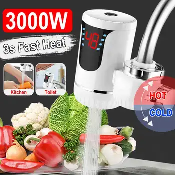 220V Electric Hot Faucet Water Heaters Kitchen Cold Heating Faucet Tankless Digital Display Instantaneous Water Heaters Tap
220V Electric Hot Faucet Water Heaters Kitchen Cold Heating Faucet Tankless Digital Display Instantaneous Water Heaters Tap