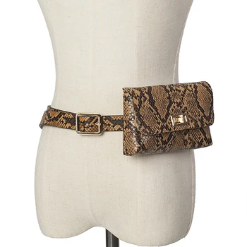 Fanny Fashion Women Vintage Snake Pattern PU Leather Detachable Belt Mobile Phone Package Snake Skin Camel Serpentine Waist Bag 
Fanny Fashion Women Vintage Snake Pattern PU Leather Detachable Belt Mobile Phone Package Snake Skin Camel Serpentine Waist Bag