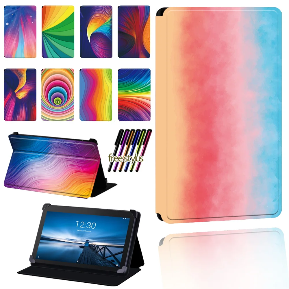 

Tablet Case for Lenovo Tab E7 / E8 / E10 Tablet Watercolor Pattern Anti-fall Folio Lightweight Protective Case Cover +pen