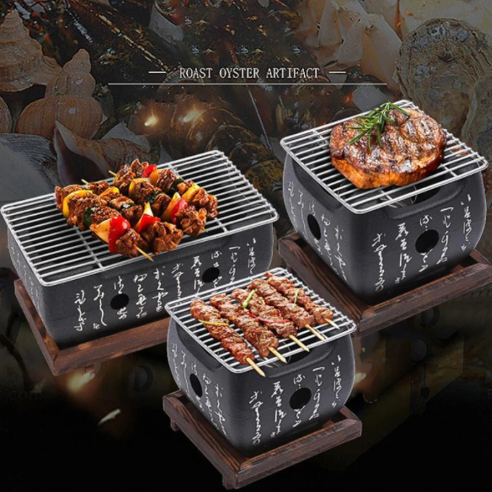 Japanese Style Grill Portable BBQ Grill Table Top Barbecue Stove Japanese Food Charcoal Stove With Wire Rack And Base Tray
Japanese Style Grill Portable BBQ Grill Table Top Barbecue Stove Japanese Food Charcoal Stove With Wire Rack And Base Tray