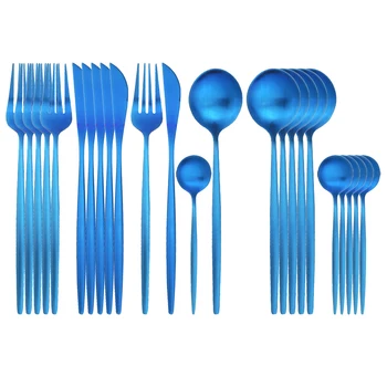 4Pcs/Set Blue Cutlery Set 410 Stainless Steel Dinnerware Set Knife Fork Coffee Spoon Tableware Set Kitchen Dinner Silverware Set
4Pcs/Set Blue Cutlery Set 410 Stainless Steel Dinnerware Set Knife Fork Coffee Spoon Tableware Set Kitchen Dinner Silverware Set