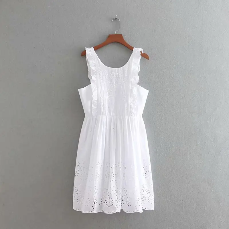 2018 Western Style Spring And Summer Women's Dress New Style Embroidered Laminated Decoration Dress
2018 Western Style Spring And Summer Women's Dress New Style Embroidered Laminated Decoration Dress