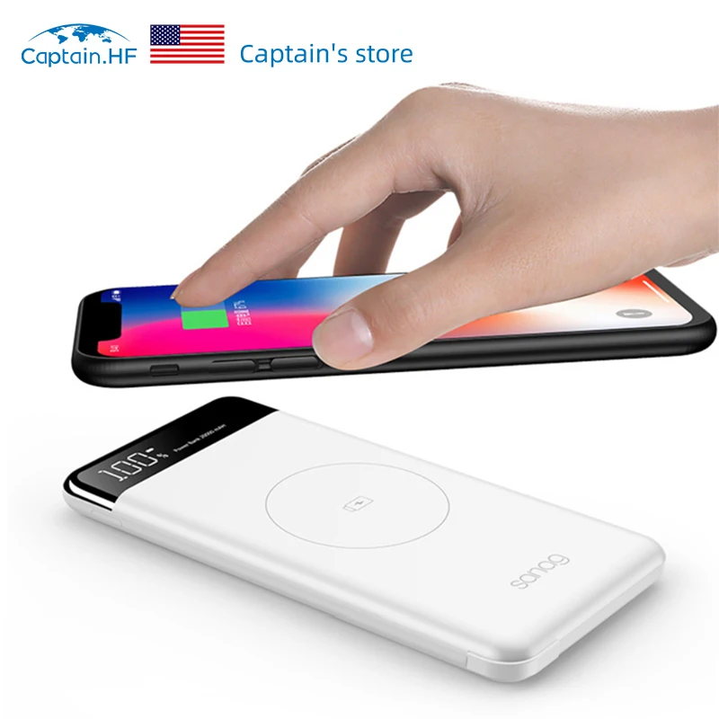 Captain HF Power Bank 10000mAh Wireless Portable Charger LED Screen Ultra Slim Power Bank for iOS Tablets
Captain HF Power Bank 10000mAh Wireless Portable Charger LED Screen Ultra Slim Power Bank for iOS Tablets
