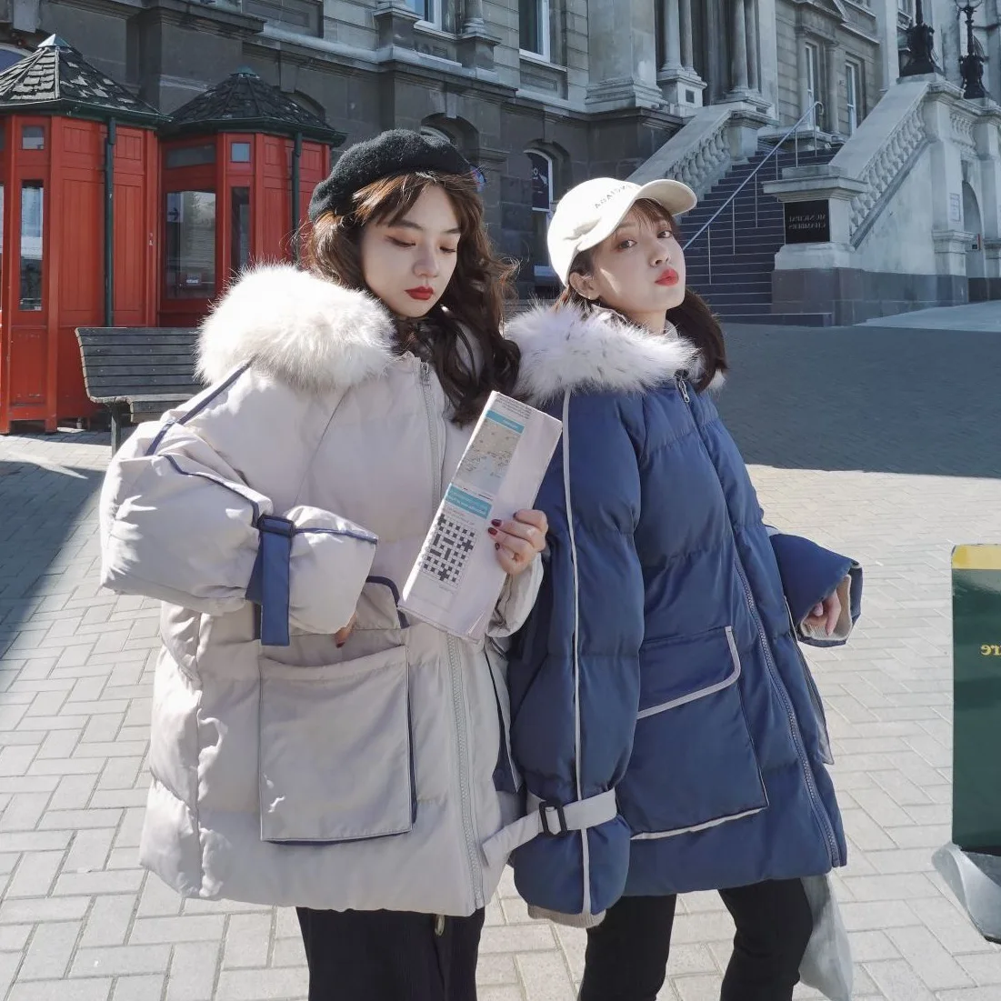 Photo Shoot Main Push waitmore College Style Warm Orange Contrast Color Binding down Coat Hooded Large Fur Collar Best Friend Co
Photo Shoot Main Push waitmore College Style Warm Orange Contrast Color Binding down Coat Hooded Large Fur Collar Best Friend Co