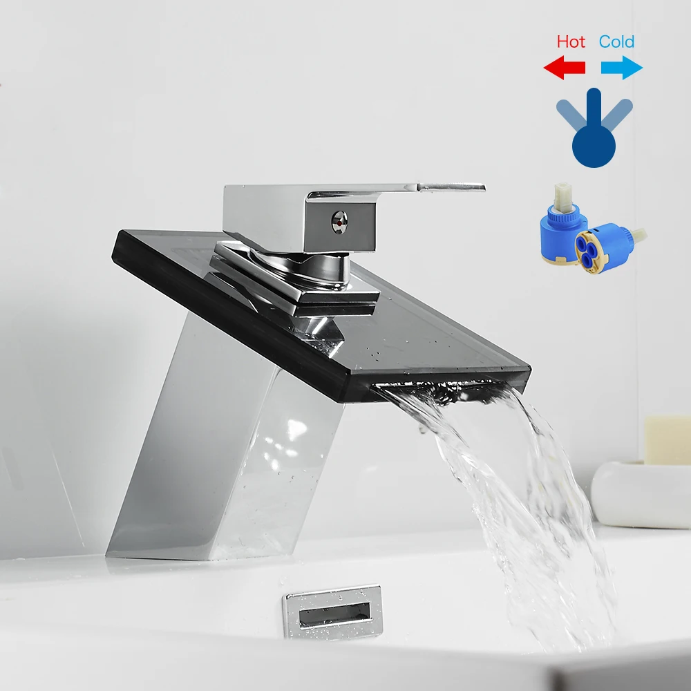 Bathroom Waterfall Faucet Glass Waterfall Brass Basin Faucet Bathroom Mixer Tap Deck Mounted Basin Sink Mixer Tap
Bathroom Waterfall Faucet Glass Waterfall Brass Basin Faucet Bathroom Mixer Tap Deck Mounted Basin Sink Mixer Tap