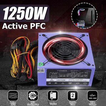 1250W Double tube PC Power Supply 12cm LED Fan 24 Pin PCI SATA ATX AMD PFC 12V Computer Gaming Power Supply for PC Desktop
1250W Double tube PC Power Supply 12cm LED Fan 24 Pin PCI SATA ATX AMD PFC 12V Computer Gaming Power Supply for PC Desktop