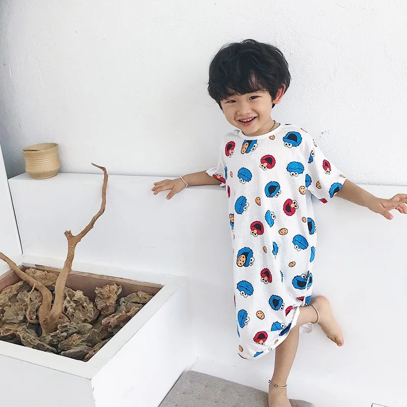 Nightdress nightgown cotton thin section boys and girls summer one-piece pajamas children cartoon nightdress summer
Nightdress nightgown cotton thin section boys and girls summer one-piece pajamas children cartoon nightdress summer