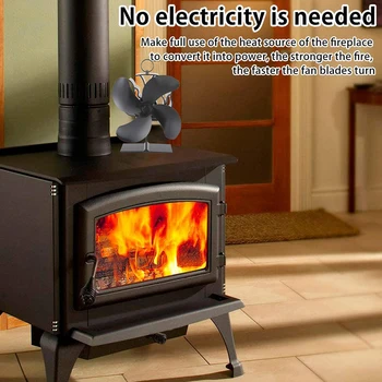 Black Fireplace 4 Blade Heat Powered Stove Fan Komin Log Wood Burner Eco Friendly Quiet Fan Home Efficient Heat Distribution
Black Fireplace 4 Blade Heat Powered Stove Fan Komin Log Wood Burner Eco Friendly Quiet Fan Home Efficient Heat Distribution