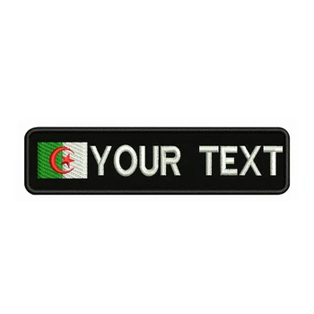 Algeria Flag Embroidery Custom Name Text Patch Stripes badge Iron On Or Sew On Or Velcro Backing Patches For Clothes Backpack
Algeria Flag Embroidery Custom Name Text Patch Stripes badge Iron On Or Sew On Or Velcro Backing Patches For Clothes Backpack