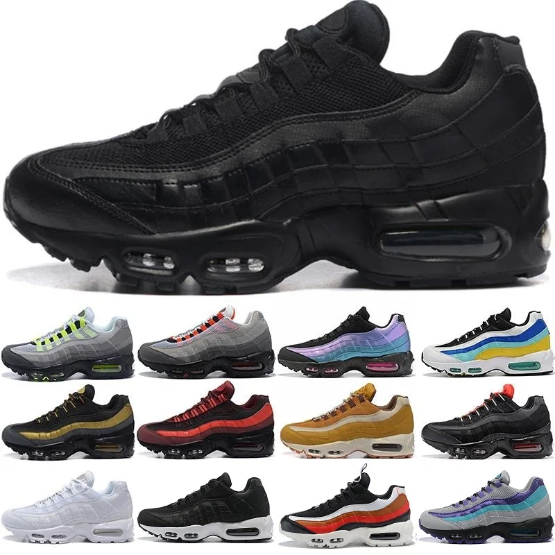 Original 95 Men Running Shoes 95s Triple Black White Laser Fuchsia Red Orbit Bred Aqua Neon Men Trainers Sports Women Sneaker 
Original 95 Men Running Shoes 95s Triple Black White Laser Fuchsia Red Orbit Bred Aqua Neon Men Trainers Sports Women Sneaker