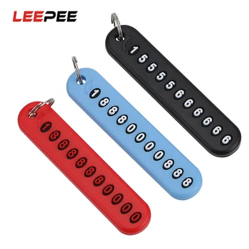 LEEPEE Phone Number Plate Car Keychain Anti-lost Auto Vehicle Phone Number Card Keyring
LEEPEE Phone Number Plate Car Keychain Anti-lost Auto Vehicle Phone Number Card Keyring