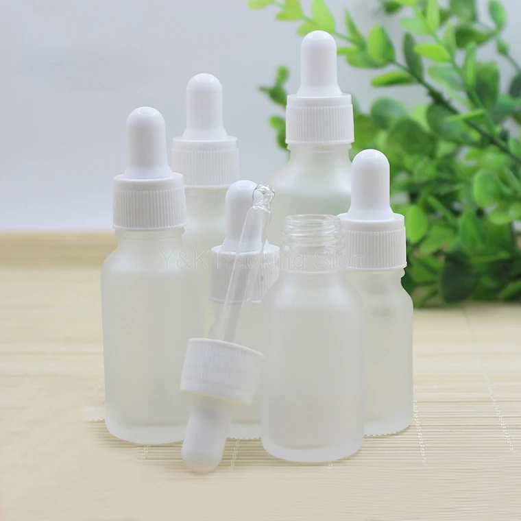 磨砂透玻璃白塑料圈白胶头滴管瓶2