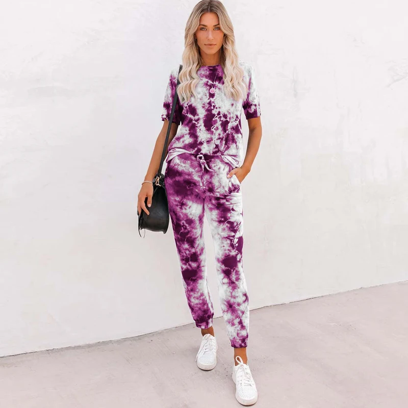 2020 Fashion New Women's Top High-Waist Suit Summer Round Collar Loose Elastic Home Wear Dye Printed Clothes
2020 Fashion New Women's Top High-Waist Suit Summer Round Collar Loose Elastic Home Wear Dye Printed Clothes