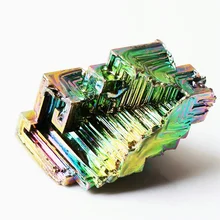 1pc arco-íris bismuto minério de cristal metal mineral espécime colorido cluster decoração para casa(China)