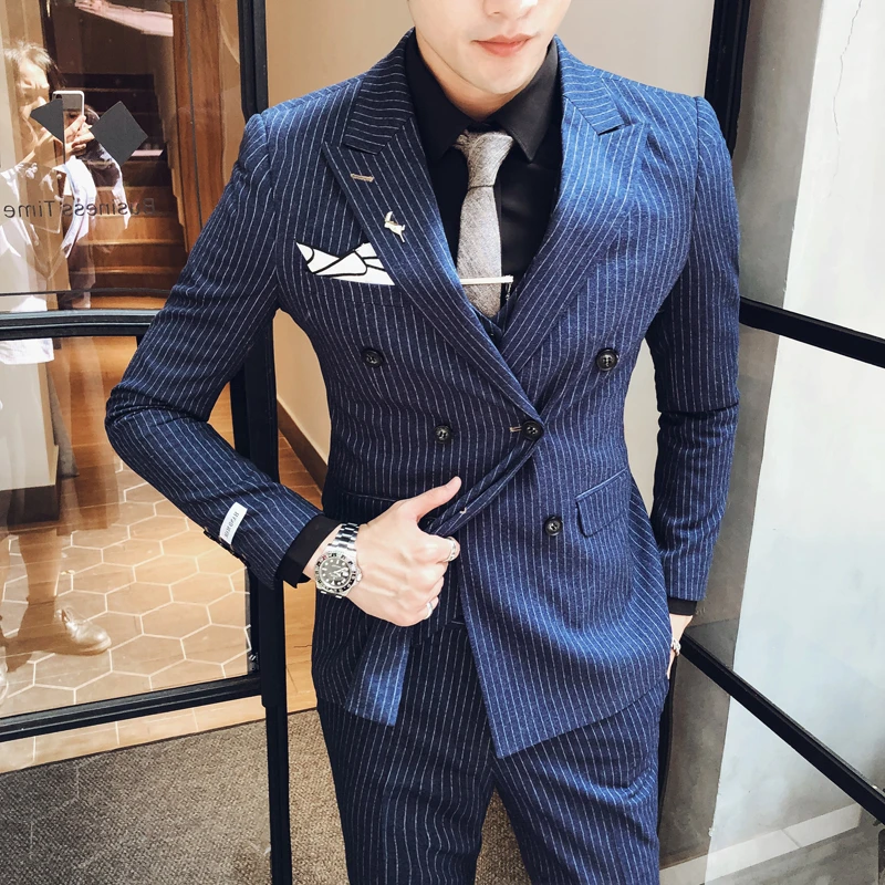 New 2020 Grooms Stripe Wedding Luxury Slim Fit Men Tuxedo Suit Smoking Homme Mariage Ternos Masculino
New 2020 Grooms Stripe Wedding Luxury Slim Fit Men Tuxedo Suit Smoking Homme Mariage Ternos Masculino