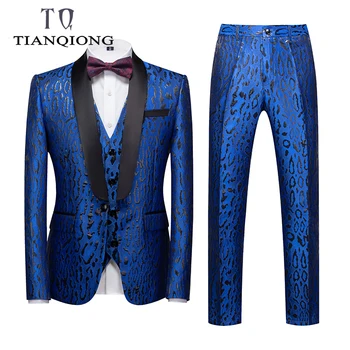 

TIAN QIONG 2020 New Arrival Yellow Royal Blue Men Suits for Wedding Shawl Collar Costume Homme Mariage Party Dinner Suit S-5XL