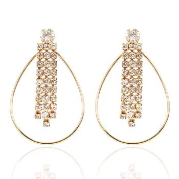 Cross Border Europe and America WOMEN'S Earrings Fashion and Personality Versatile Alloy Diamond Set Oval Hollow out Ear Stud Fe
Cross Border Europe and America WOMEN'S Earrings Fashion and Personality Versatile Alloy Diamond Set Oval Hollow out Ear Stud Fe