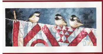 egypt cotton Lovely Counted Cross Stitch Kit Singin' the Wash Line Blues Three Birds Bird on Quilt Dim 35201 
egypt cotton Lovely Counted Cross Stitch Kit Singin' the Wash Line Blues Three Birds Bird on Quilt Dim 35201