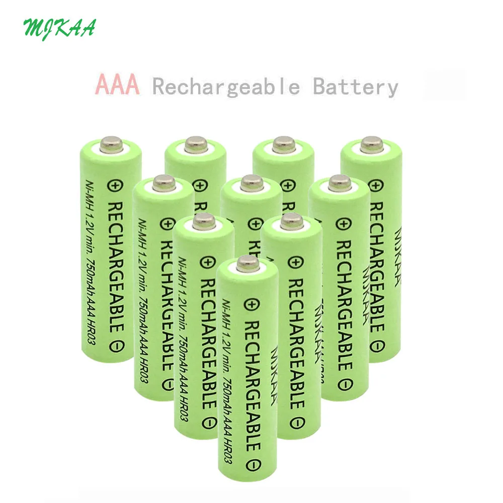 New MJKAA AAA 750mAh 1.2V Ni-MH High Performance Rechargeable Battery for Remote Controls, Radios Torches Clocks Toys
New MJKAA AAA 750mAh 1.2V Ni-MH High Performance Rechargeable Battery for Remote Controls, Radios Torches Clocks Toys