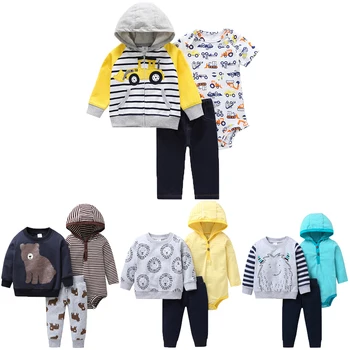 Newborn Baby Boy Clothes Set Baby Sweatshirt Coat+Romper +Pants 3 Pieces 2019 Fall Winter Infant Clothing Baby Boy Outfit Suit
Newborn Baby Boy Clothes Set Baby Sweatshirt Coat+Romper +Pants 3 Pieces 2019 Fall Winter Infant Clothing Baby Boy Outfit Suit