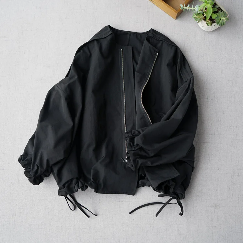 Spring Autumn New Arrival Women All-match Loose Plus Size Japanese Style Batwing Sleeves Comfortable Cotton Short Coats 2 Colors
Spring Autumn New Arrival Women All-match Loose Plus Size Japanese Style Batwing Sleeves Comfortable Cotton Short Coats 2 Colors